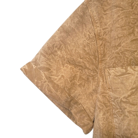 Free People Rhodes Chino Romper, Wheat Fields (Gold), XL, NWOT - Picture 7 of 9